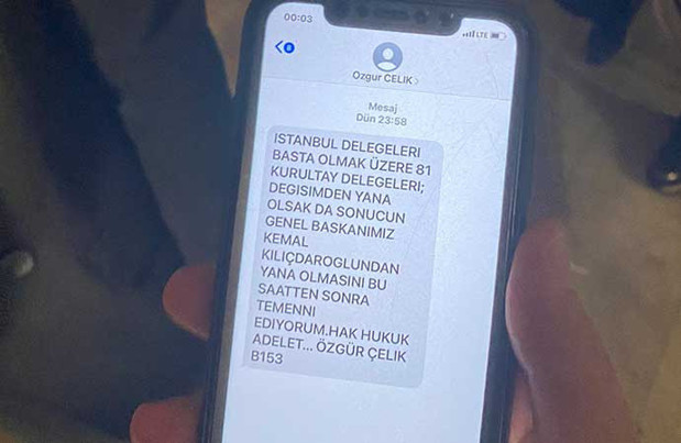 CHP kurultayında İstanbul delegelerine sahte mesaj atıldı! Özgür Çelik’ten açıklama - Resim: 0