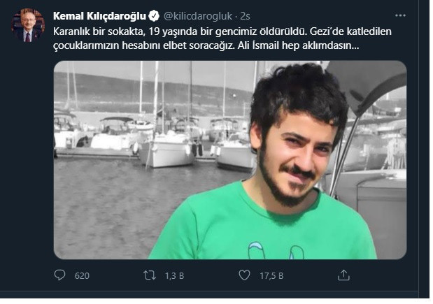 Kemal Kılıçdaroğlu'ndan Ali İsmail Korkmaz mesajı: Hesabını soracağız - Resim: 0