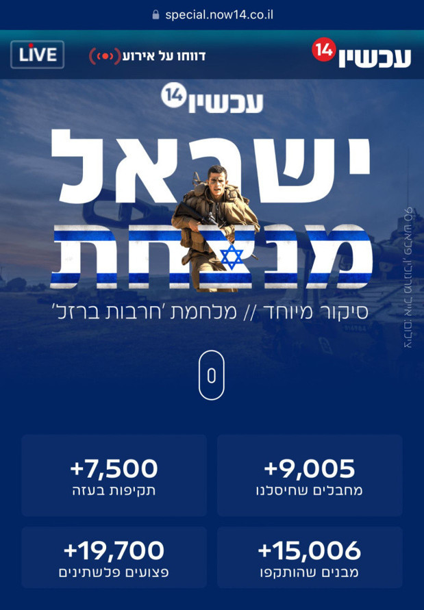 İsrail televizyonunda katliam sayacı: Bebeklere de 'terörist' dediler - Resim: 0