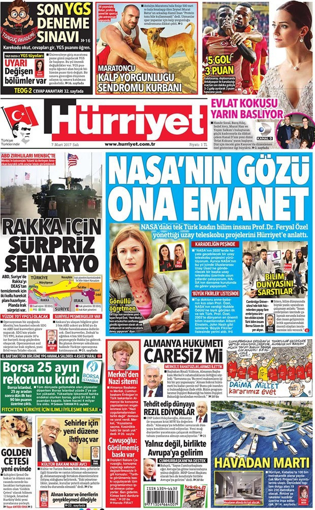 Gazete manşetleri Milliyet - Sözcü - Habertürk 7 Mart 2017 - Resim: 4