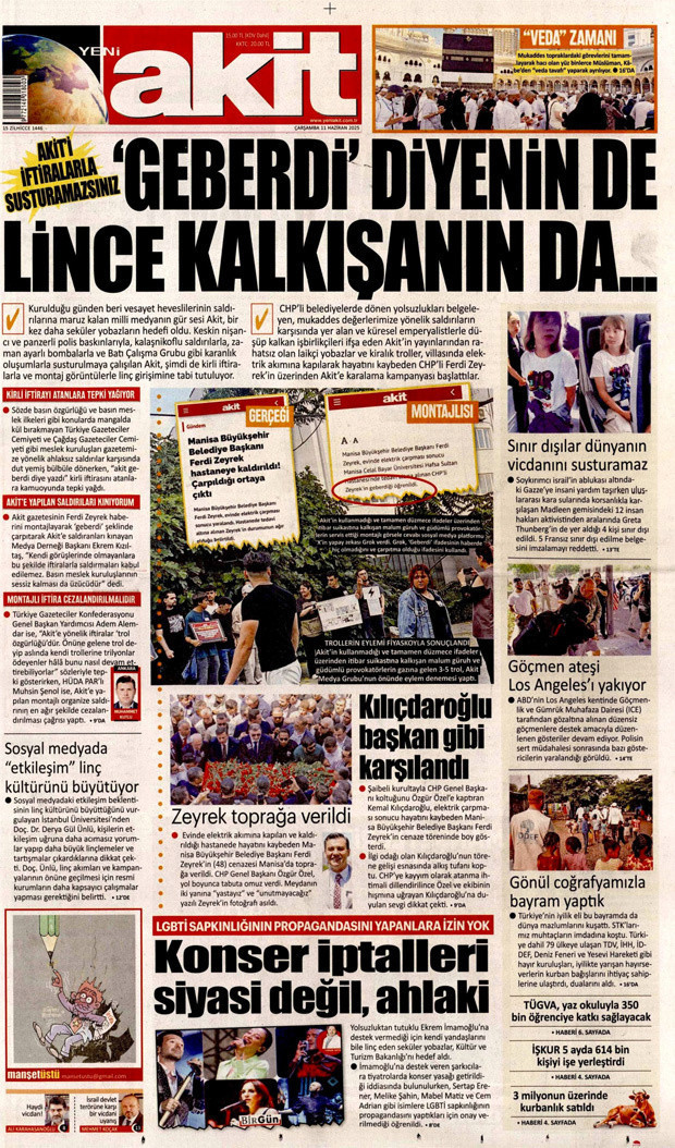 Yeni Akit 'geberdi' haberi için 'montaj' dedi ama bu kez elektrik çarpma karikatürü verdi - Resim: 0