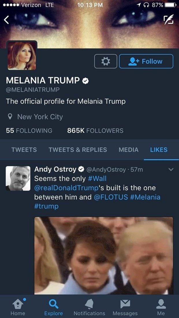Melania Trump'ın Twitter beğenisi tam bir skandal! - Resim: 2