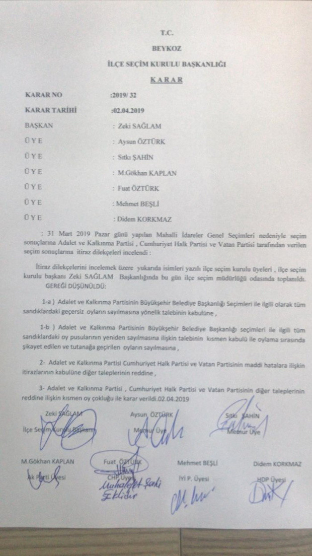 İstanbul'un 4 ilçesinde geçersiz oylar yeniden sayılacak - Resim: 0