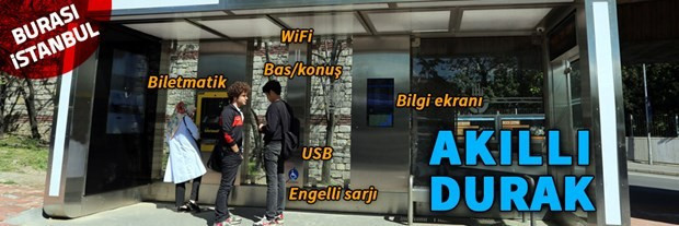 Akıllı durak projesi hayata geçti - Resim: 1