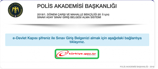 Bekçilik sınav yeri öğrenme e-devlet şifresiyle giriş 2019 - Resim: 0