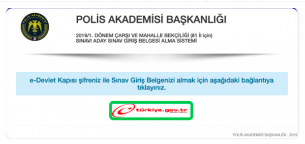 Bekçilik sınav yeri öğrenme TC ile sorgulama - Resim: 0