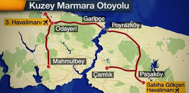 Yavuz Sultan Selim Köprüsü giriş noktaları, güzergahları ve ücretleri - Resim: 1