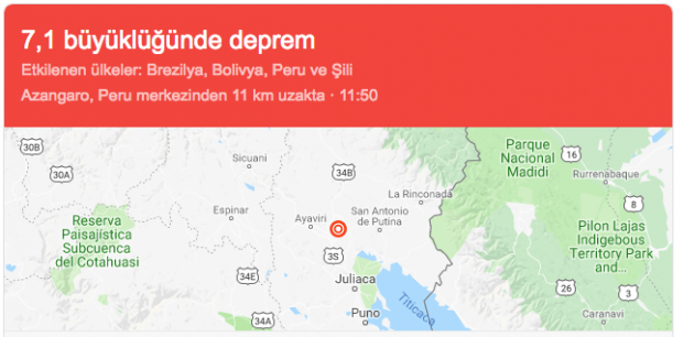 Son deprem 7.1 büyüklüğünde meydana geldi yer Peru! - Resim: 0