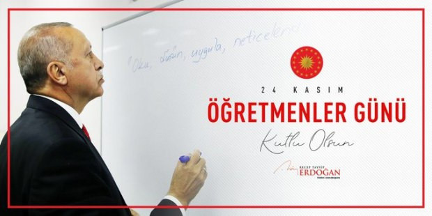 Erdoğan'dan 24 Kasım Öğretmenler Günü paylaşımı - Resim: 0