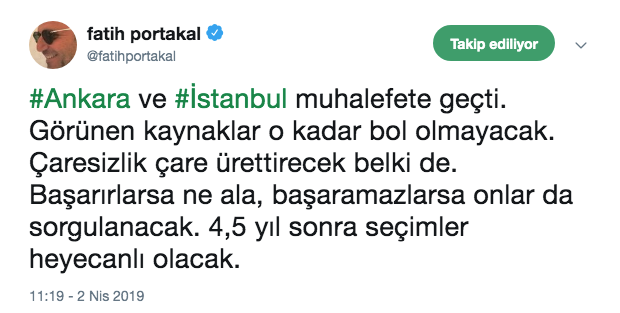 Fatih Portakal'dan seçim tweetleri: Erdoğan hazır değildi büyü bozuldu - Resim: 1