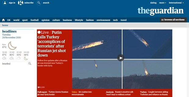 Düşürülen Rus savaş uçağı dış basında - Resim: 2