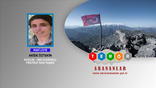 Mavi Kategoride aranan terörist Akide Öztekin etkisiz hale getirildi - Resim: 0