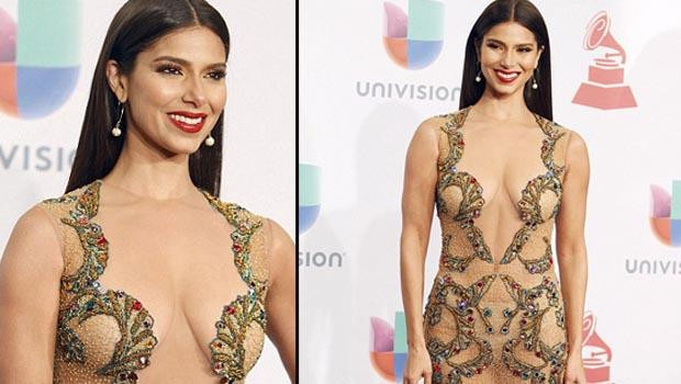 Ödül törenine şeffaf elbise ile geldi - Resim: 1