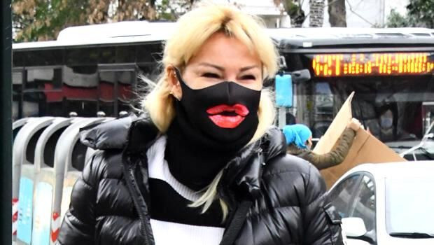 Pınar Altuğ'u gören şaşkınlığını gizleyemedi kırmızı dudaklı maskesi epey şaşırttı - Resim: 2