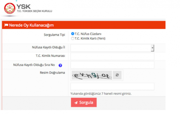YSK nerede oy kullanacağım 2019 seçmen sandık sorgulama sayfası - Resim: 0