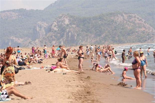 Turistler İztuzu Plajı'na  akın etti - Resim: 2