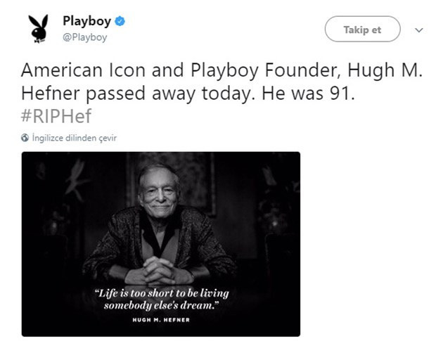 Playboy'un kurucusu Hugh Hefner öldü - Resim: 1