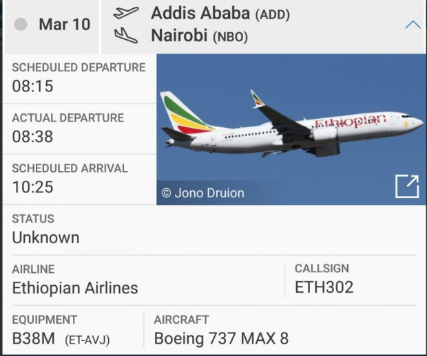 Etiyopya Hava Yollarına ait Boeing tipi yolcu uçağı düştü. - Resim: 1