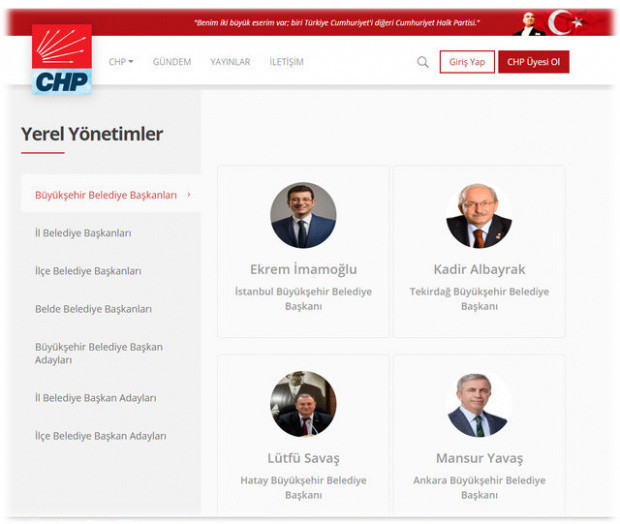 Ekrem İmamoğlu CHP'nin resmi sitesinde İBB Başkanı olarak eklendi - Resim: 0