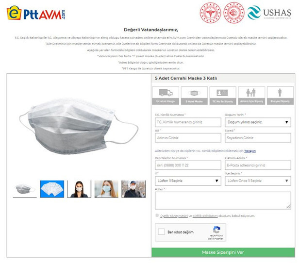 PTT tüm Türkiye'de ücretsiz maske dağıtımı! Nereden nasıl alınacak - Resim: 1