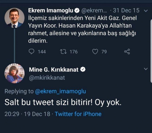 Sevilay Yılman Mine Kırıkkanat'ı rezil rüsva etti Ekrem İmamoğlu paylaşımı - Resim: 1