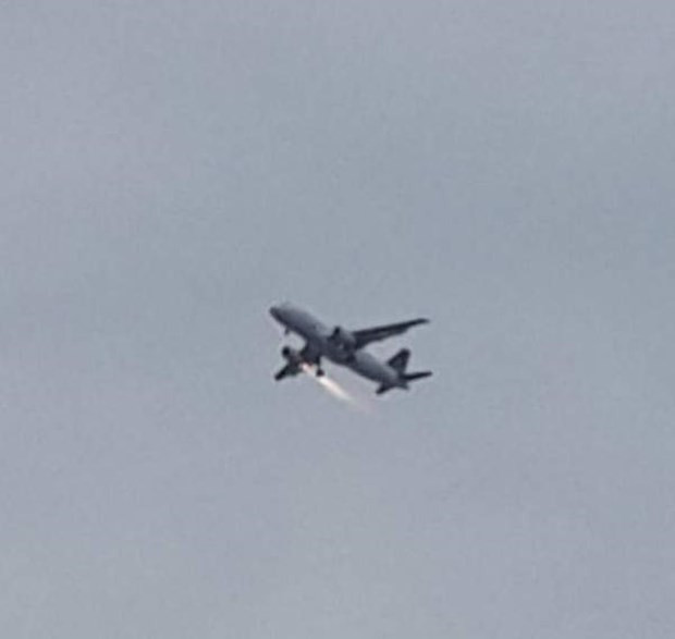 Alev alan THY uçağından kareler - Resim: 3