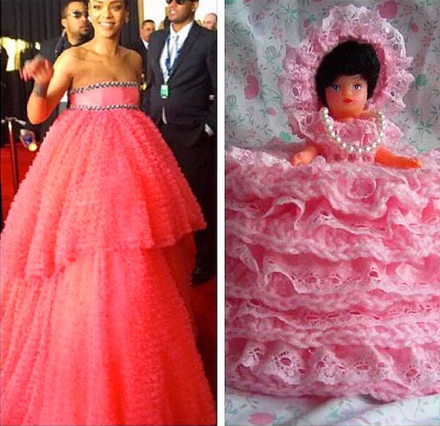 Rihanna'nın elbisesi sosyal medyaya damga vurdu - Resim: 3
