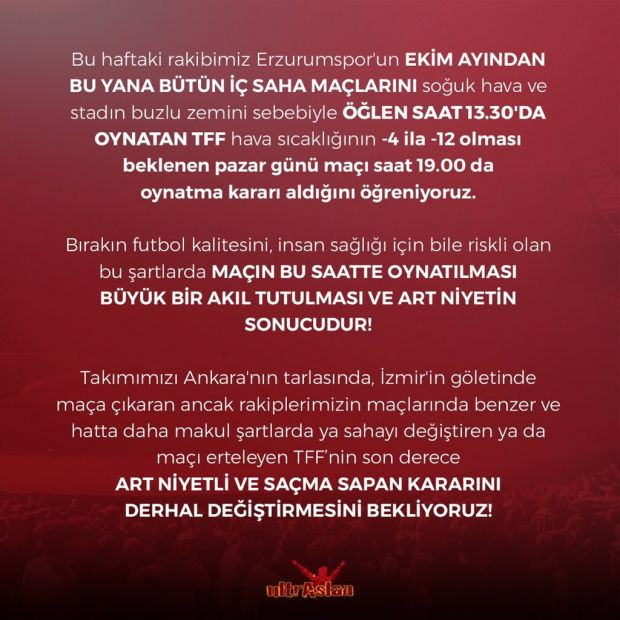 TFF kararını verdi: Galatasaray'dan maç saati açıklaması! - Resim: 0