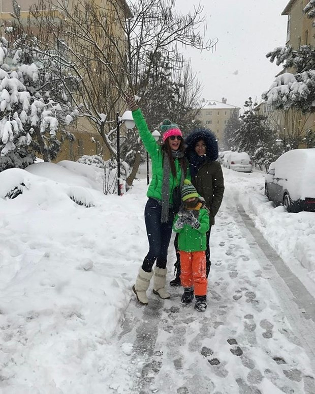 İstanbul'da yağan kar ünlülerin instagram hesabını coşturdu - Resim: 4