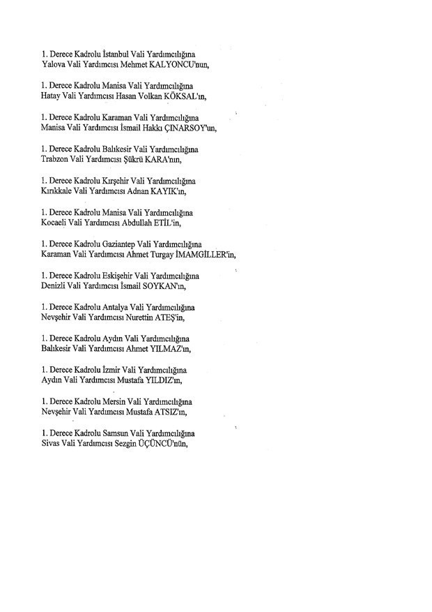İçişleri Bakanlığı yaz kararnamesi 300 kişilik tam liste - Resim: 4