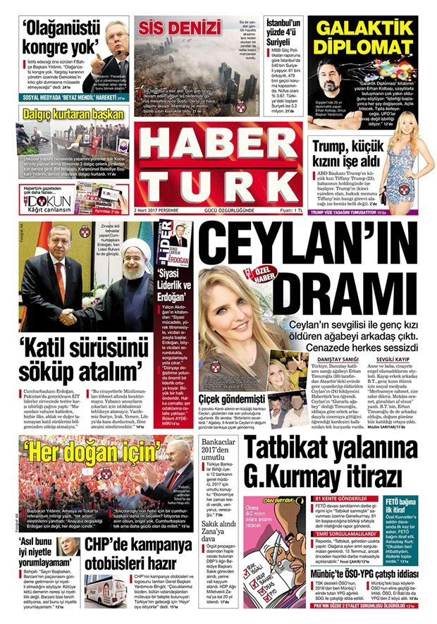 Gazete manşetleri Hürriyet - Sözcü - Vatan 2 Mart 2017 - Resim: 4