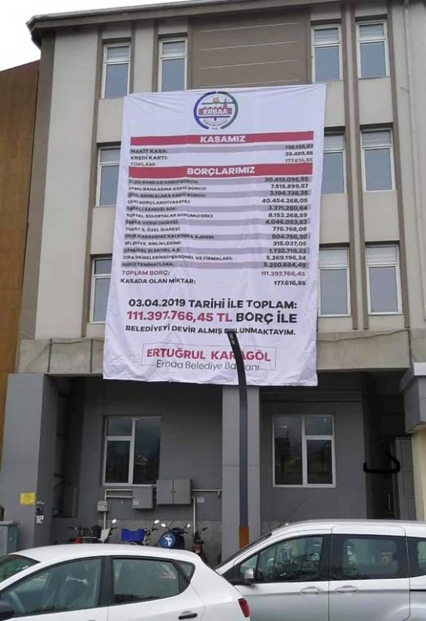 Sadece 95 bin nüfusu var! Başkanın afiş yaptırıp astığı borç dudak uçuklattı - Resim: 1