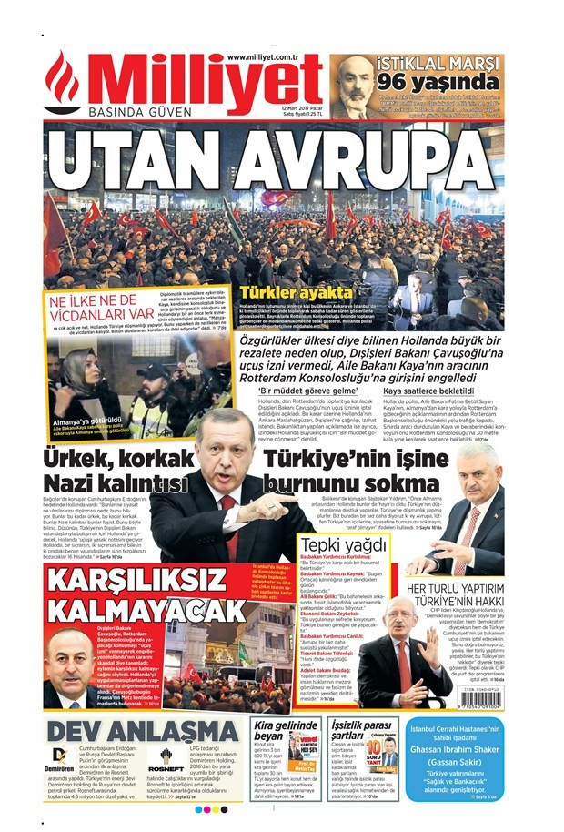 Gazete manşetleri Star - Hürriyet - Habertürk 12 Mart 2017 - Resim: 3