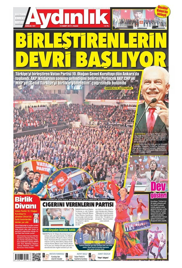 Gazete manşetleri Star - Hürriyet - Habertürk 12 Mart 2017 - Resim: 4
