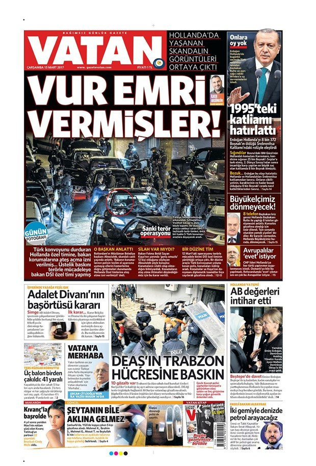 Gazete manşetleri Habertürk - Sözcü - Hürriyet 15 Mart 2017 - Resim: 2