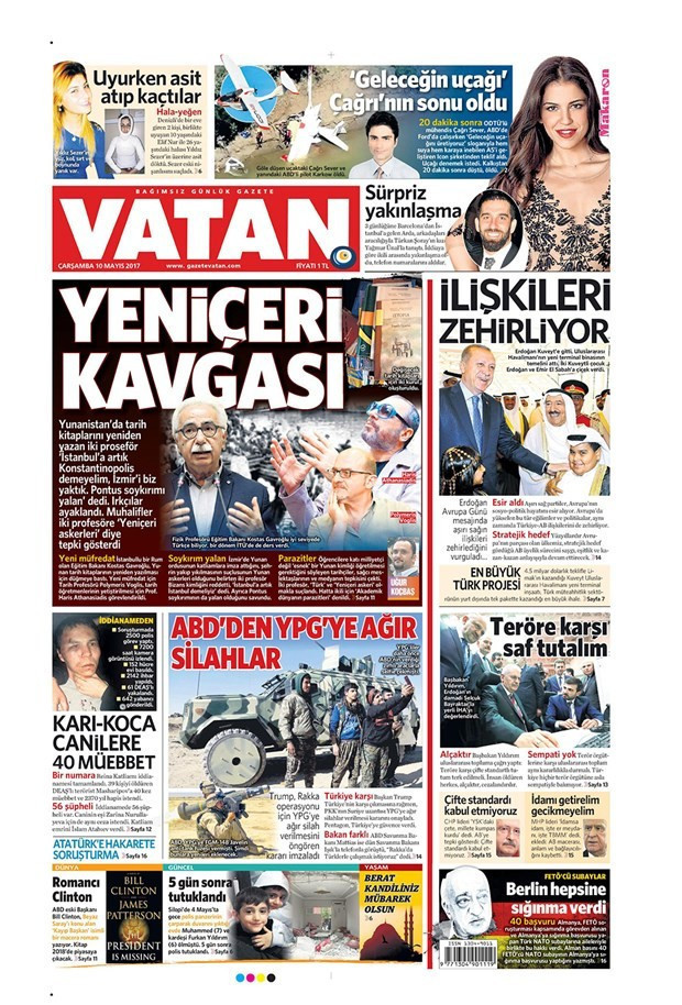 Gazete manşetleri Sözcü - Milliyet - Sabah 10 Mayıs 2017 - Resim: 2