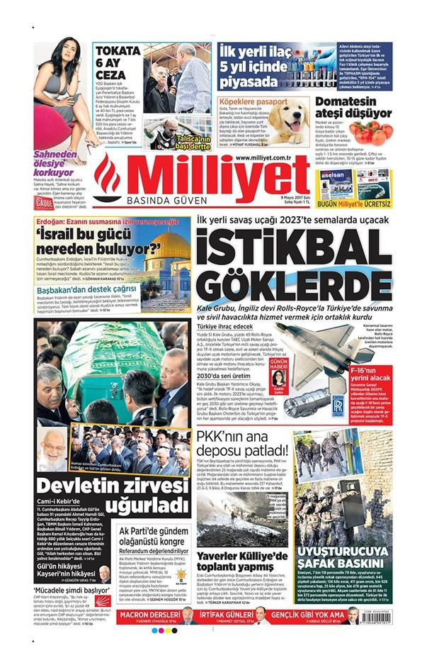 Gazete manşetleri Sözcü - Hürriyet - Karar 9 Mayıs 2017 - Resim: 3