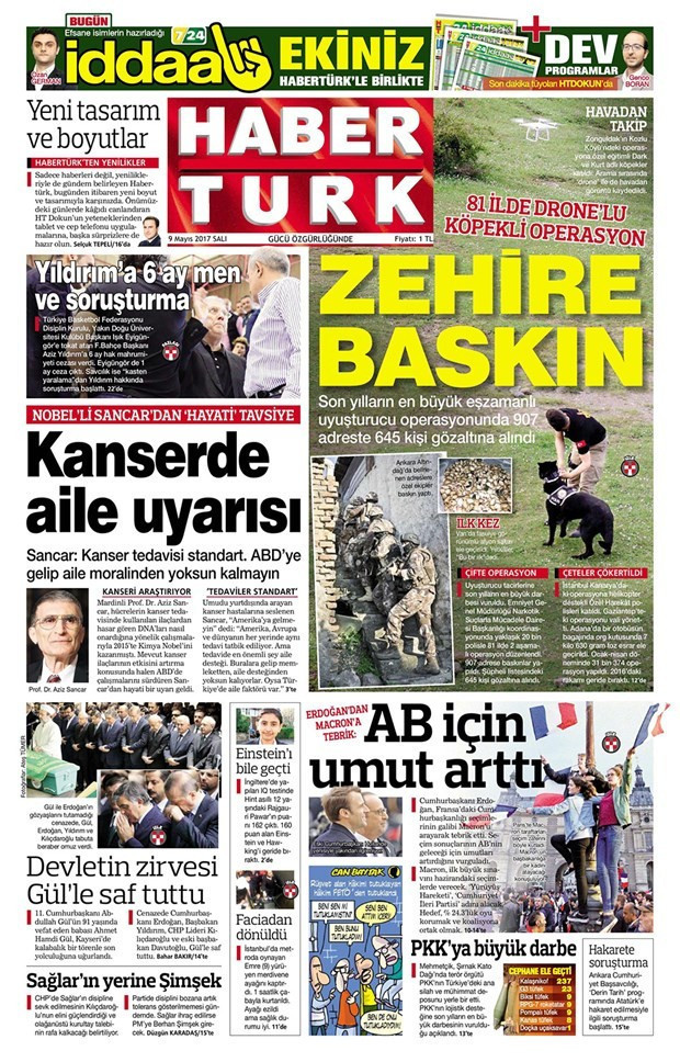 Gazete manşetleri Sözcü - Hürriyet - Karar 9 Mayıs 2017 - Resim: 4