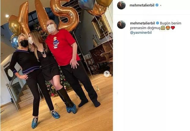 Mehmet Ali Erbil kızı Yasmin'in doğum günü için pozlar verdi dekolteyi sansürledi - Resim: 3