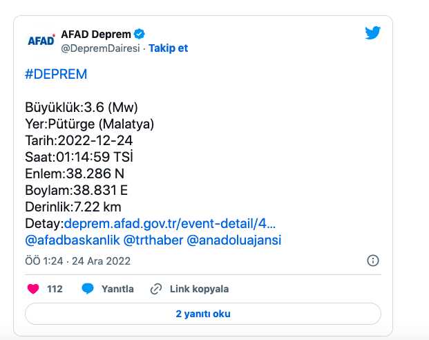 Malatya'da korkutan deprem gece yarısı sallandı! Şiddeti kaç AFAD açıkladı - Resim: 0