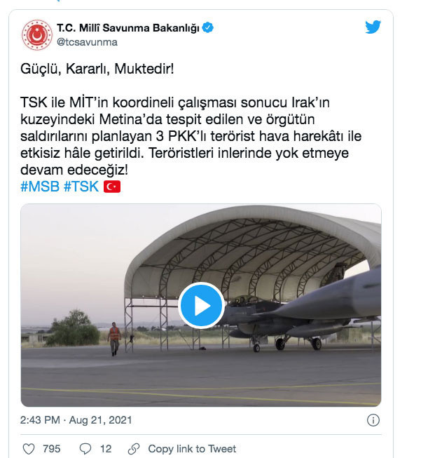 TSK ve MİT'in koordineli çalışmasıyla Irak'ın kuzeyinde 3 terörist etkisiz hale getirildi - Resim: 0