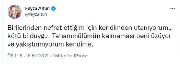 CHP'li Feyza Altun: AK Partili herkesten nefret ediyorum tweeti hemen sildi kendimden utanıyorum - Resim: 1