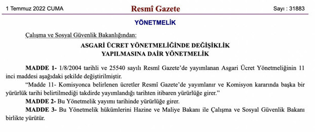 Temmuz 2022 Asgari ücret zammı kaç lira? Asgari ücret 1 Temmuz'dan itibaren zamlı verilecek - Resim: 0