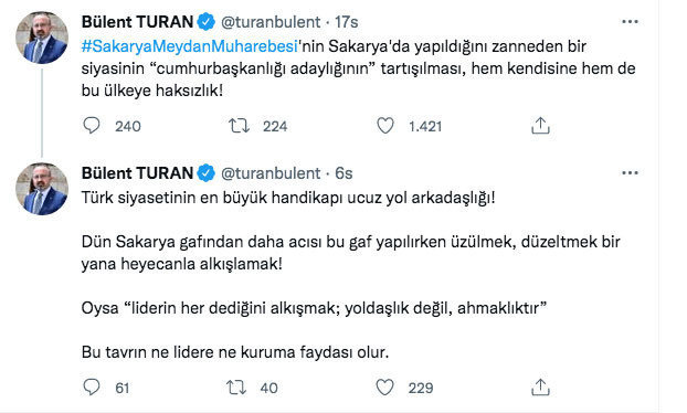 Kılıçdaroğlu'ndan Sakarya Meydan Muharebesi gafı! Bülent Turan'dan tepki - Resim: 0
