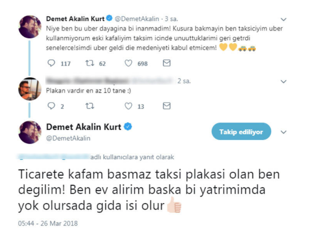 Uber-sarı taksi çekişmesinde Demet Akalın tarafını seçti - Resim: 3