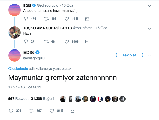 Şarkıcı Edis'ten takipçisine olay yanıt! Maymunlar giremiyor zaten - Resim: 3