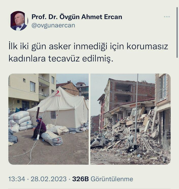 Ünlü deprem uzmanı Ahmet Ercan gözaltına alındı! Gerekçe 'depremzede kadınlara tecavüz edildi' paylaşımları... - Resim: 1