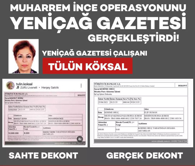 Muharrem İnce'ye sahte dekont kumpasını kim yaptı? - Resim: 0