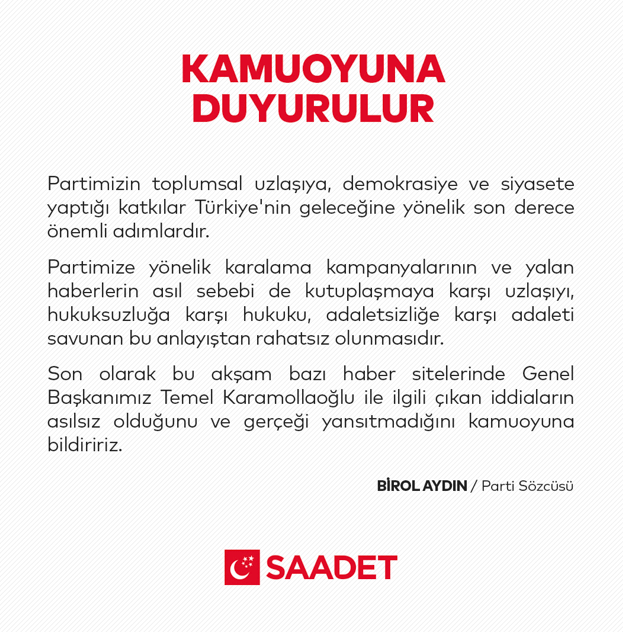 Temel Karamollaoğlu istifa edecek mi? Saadet Partisi'nden iddialara açıklama - Resim: 0