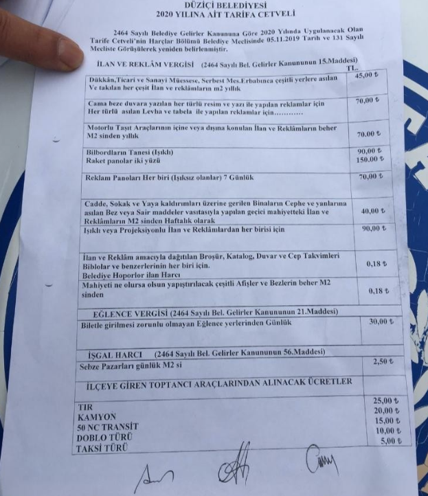 düziçi belediyesi giriş çıkış parası